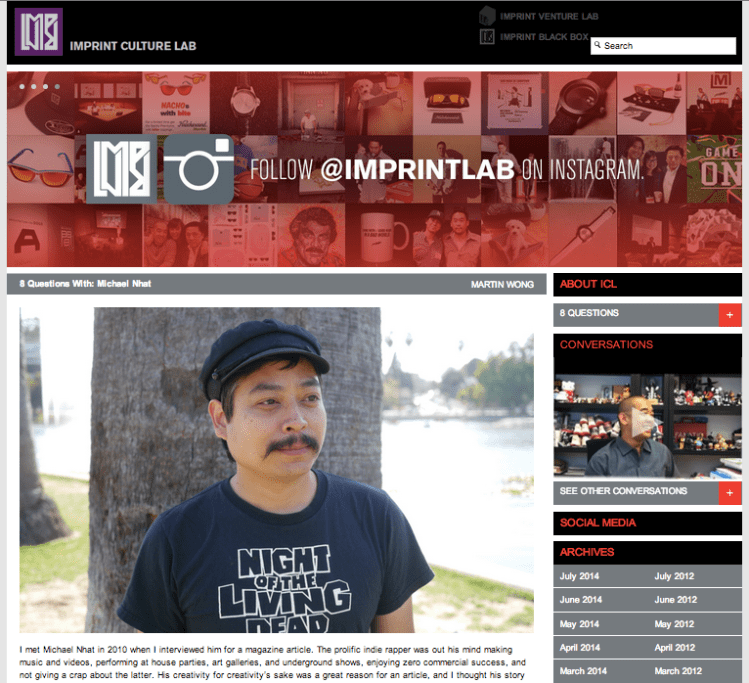 Michael Nhat Interview with Imprint Culture Lab